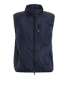 Aspesi Jil Padded Reflective Taffeta Gilet In Black