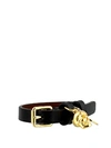 ALEXANDER MCQUEEN SKULL BUCKLE DETAILED LEATHER BRACELET,3d2d753d-e7fa-31d8-1ded-4923e2a3be4a