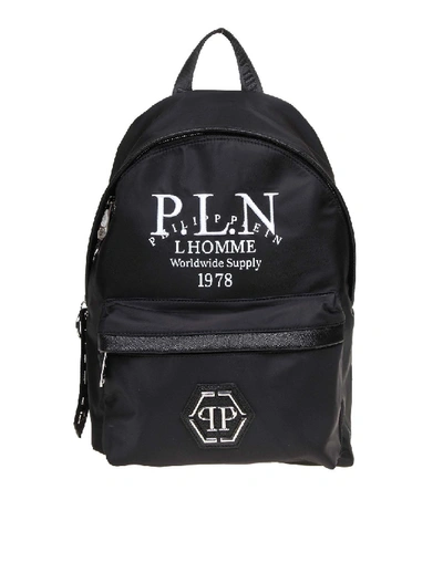 Philipp Plein Rock Pln Backpack In Black Nylon