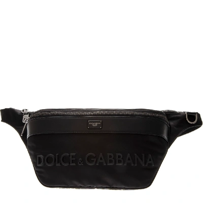 Dolce & Gabbana Mediterranean Black Nylon Pouch