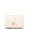 DOLCE & GABBANA PINK LEATHER WALLET WITH LOGO PLAQUE,50d760bd-03a4-0ef4-6bfd-854c28d64cf1