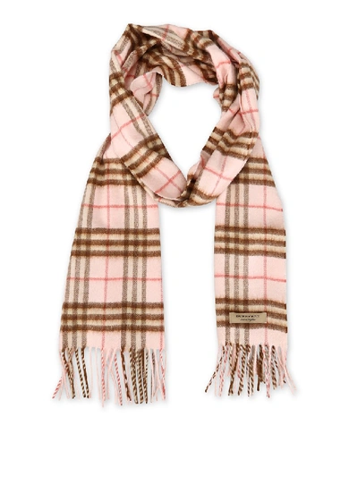 Burberry Vintage Check Cashmere Scarf In Neutrals