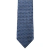 FERRAGAMO LIGHT BLUE SILK GANCINI PRINTED TIE,71b35d49-e10c-5b65-6a27-21d64bb48453