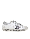 GOLDEN GOOSE SUPERSTAR trainers IN WHITE LEATHER DECORATED BY HAND,G35WS590.Q27-5
