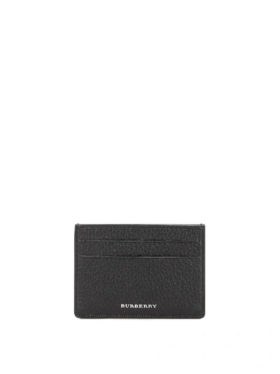 Burberry Black Grained Leather Cardholder