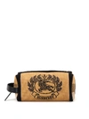 BURBERRY ARCHIVE CREST INTARSIA KNIT WASH BAG,740938e6-aac3-cb22-ec42-a4eaadb85e68