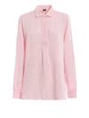 FAY PINK LINEN SHIRT,c418a462-e263-9722-db4d-ee27704110ca