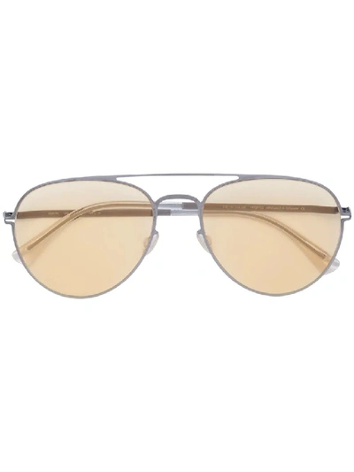 Mykita Yellow Samu Round Sunglasses In Neutrals