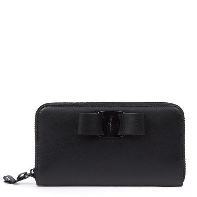 Ferragamo Black Vara Leather Wallet