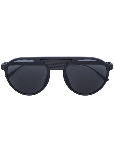 Mykita Black Damson Aviator Sunglasses