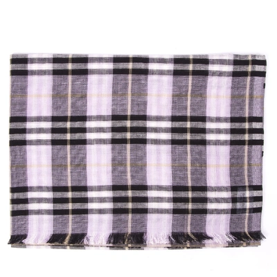 Burberry Check Vintage Cashmere Scarf In Grey