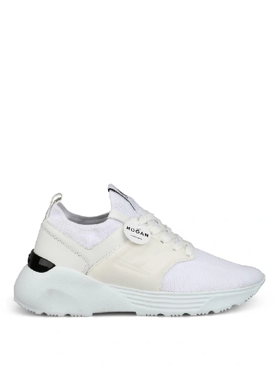 Hogan Active One Techno-fabric And Leather Sneakers In White