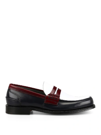 Church's Pembrey Three-tone Leather Loafers In Black