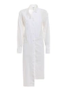 LOEWE MAXI WHITE COTTON SHIRT DRESS,10340415-7fee-305f-7c45-4e15ce82b163