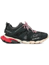 Balenciaga Track Mesh Running Sneakers In Black