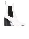 CHLOÉ WHITE WOMEN'S WAVE ANKLE BOOTS,CHC19U17602101 SOR