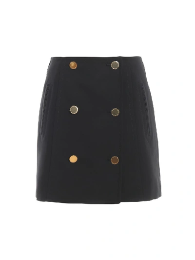Stella Mccartney Wool Blend Mini Skirt In Black