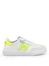 HOGAN H365 FLUO DETAILED LEATHER SNEAKERS,81099091-e619-d6fd-071c-b5688ac31524