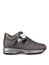 HOGAN INTERACTIVE CRACKLED LEATHER SNEAKERS,6b6897aa-b6d8-0a3a-5c62-e6ae736a4c46