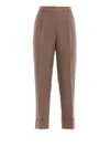 PRADA MOHAIR AND WOOL BLEND PANTS WITH TURN-UPS,a419eb47-b23d-06ee-66f7-0c7b97922c3a