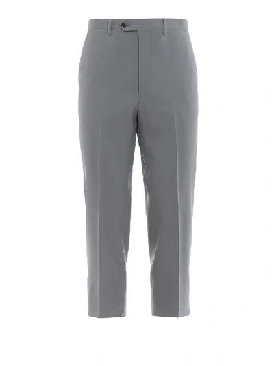Prada Cool Wool Formal Slacks In Grey