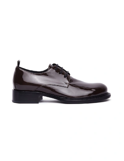 Ann Demeulemeester Brown Patent Leather Derbys