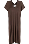 MM6 MAISON MARGIELA KNIT V-NECK DRESS,63773fd6-15ff-1238-1e0d-5a907cfb53a5