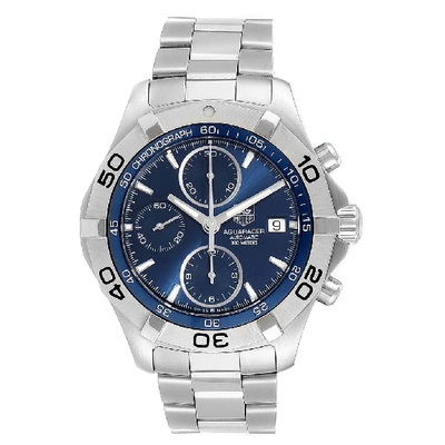 Tag Heuer Aquaracer Blue Dial Chronograph Steel Mens Watch Caf2112