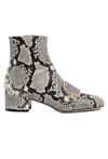 Bally Ankle Boot 'maggye' In Snake Look Grey/multi In Grey