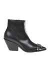CASADEI Agyness Leather Ankle Boot In Black Color,3E190117-FF13-825C-5B19-CAEF20420E0B