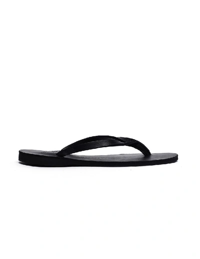 Yohji Yamamoto Black Leather Flip-flops