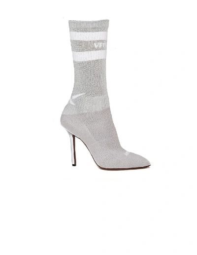 Vetements Grey Reflective Sock Pumps Grey