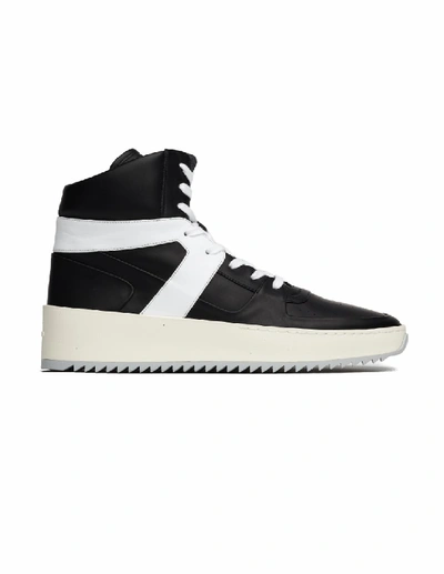 Fear Of God Basketball High Top Leather Sneakers In White