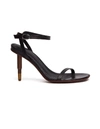 VETEMENTS KILLER BLACK LEATHER BULLET-HEELS SANDALS,C9D4D728-9B2C-3087-4BEF-BAF09FBF292C