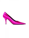 BALENCIAGA PINK SATIN KNIFE PUMPS,524712/5620