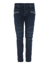 BALMAIN SKINNY JEANS WITH RIBBED INSERTS,6b87429c-296a-770d-4476-41e633e035f0