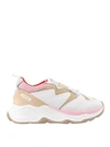 Msgm Attack White Suede And Tech Mesh Sneakers In White