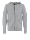 Balmain Logo-jacquard Cotton-blend Hooded Sweatshirt In Grey