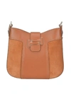 TOD'S DOUBLE T SUEDE AND LEATHER HOBO BAG,31986dd7-1d65-b431-503f-b4ed98eae00f