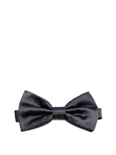 Dolce & Gabbana Silk Satin Bow Tie In Black