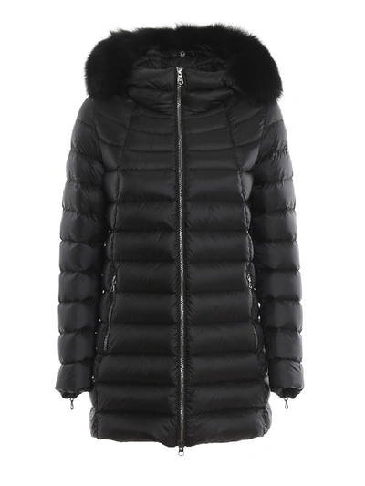 Colmar Originals Fur Trimmed Hooded Puffer Coat In Black