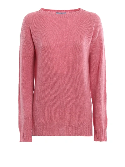 Prada Soft Cashmere Sweater In Pink