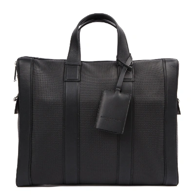Bottega Veneta Black Leather Business Bag
