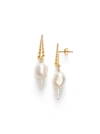 ANNI LU TURRET SHELL BAROQUE PEARL EARRING,41443-43601