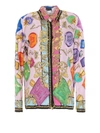 VERSACE BLONDE PRINT SILK SHIRT,e39c3709-4c7f-ff29-9717-d69a48d2f4f0