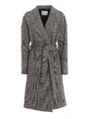 DONDUP PRINCE OF WALES WOOL BLEND COAT,bf404bbd-6d41-5e80-ae65-fc43fe7421ea