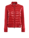 MONCLER PADDED FRONT RED SWEATSHIRT,d0211cdc-ab0c-46c6-628f-ed326e7f6e4f