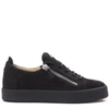 GIUSEPPE ZANOTTI LOW TOP BLACK LEATHER SNEAKER,d1730fa5-09dc-f0a6-1983-88461b78d37d