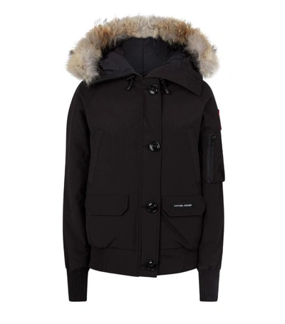 Canada Goose Black Down Chilliwack Bomber Jacket In Nocolor