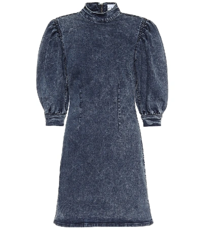 white christmas dresses Mid Blue Stone Tapestry Denim Mini Dress main image 1